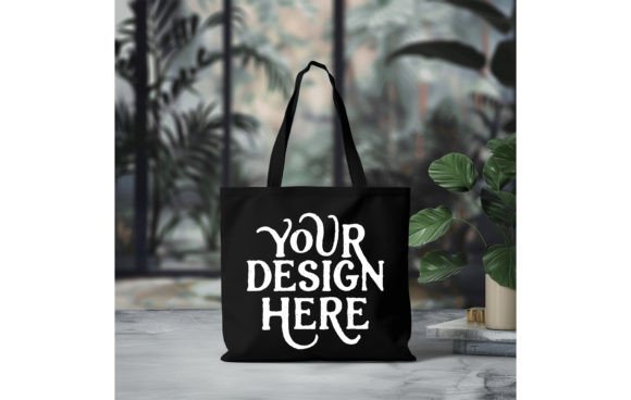 Black Tote Bag Mockup 2: Your Instant Design Asset