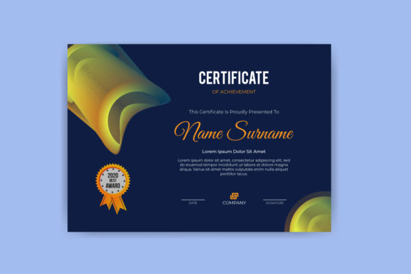 Certificate of Achievement in Blue Color: Elevate Your Recognition