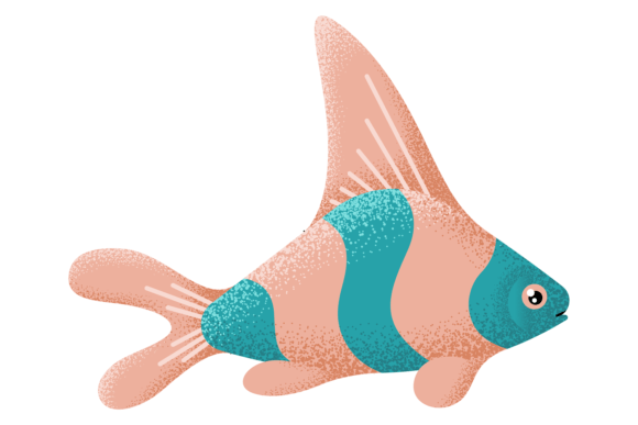 Clownfish Icon: Vibrant Color and Texture for Bold Design