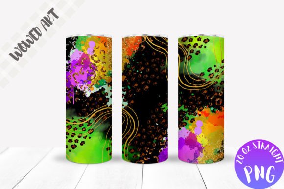 Color Splash 20oz Skinny Tumbler Wrap: Vibrant Design for Modern Brands