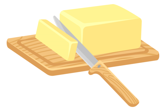 Cutting Butter on Wooden Board Color Ico: A Visual Deep Dive