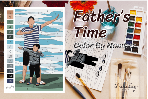Father's Day Color by Number: A Relaxing Creative Outlet