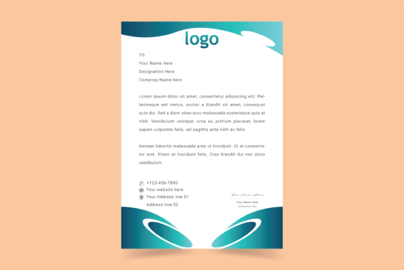 Gradient Color Letterhead Pad Template: Your Minimalist Business Asset