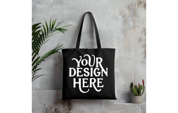 Mastering Mockups: The Black Tote Bag Design Asset