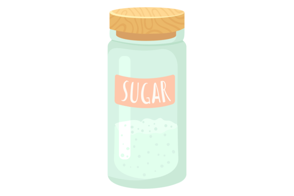 Sugar Glass Jar Color Icon: Sweet Baking Design Assets