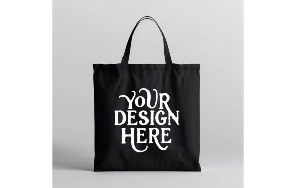 Tote Bag, color Black Mockup 16: Elevate Your Design Portfolio