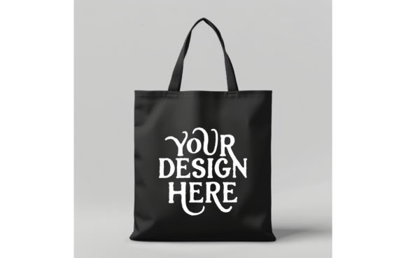 Tote Bag, Color Black Mockup 4: A Design Asset for Every Creator