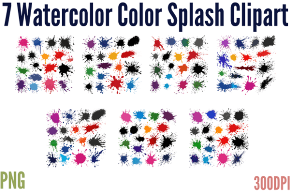 Unleash Vibrant Creativity with Watercolor Color Splash Clipart