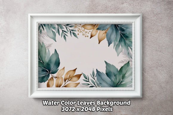 Water Color Leaves Background 09: A Digital Artistic Masterpiece