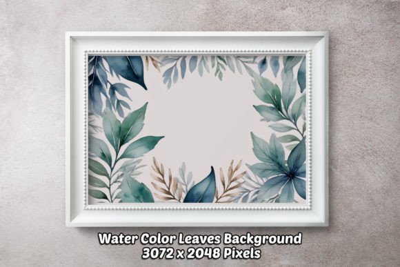 Water Color Leaves Background 12: A Designer's Digital Garden