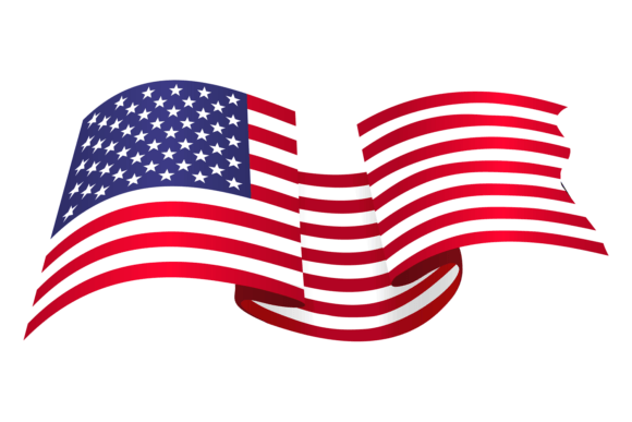 Waving Usa Flag: Color Striped American for Bold Design